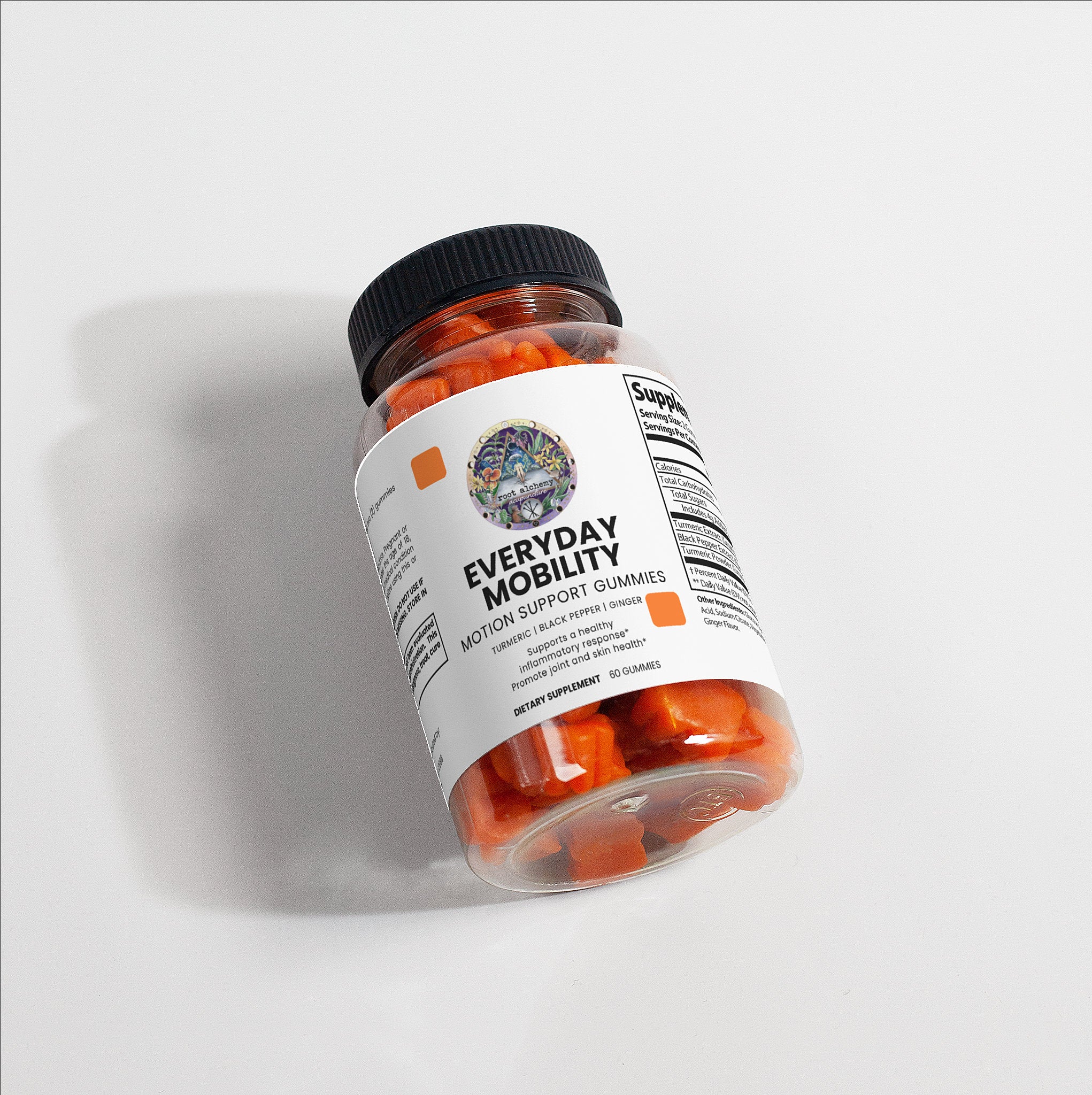 Everyday Mobility: Motion Support Gummies with Turmeric, Black Pepper & Ginger