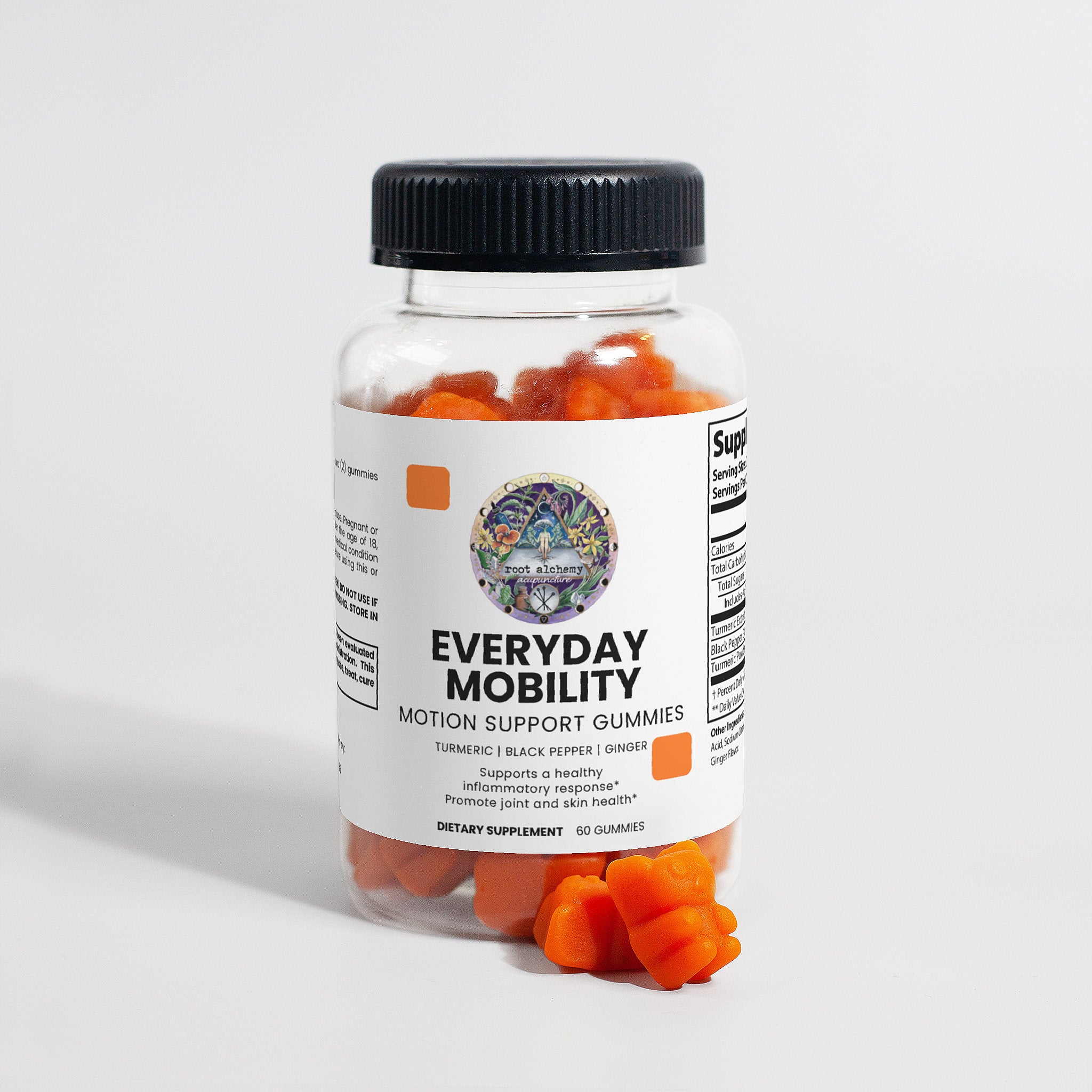 Everyday Mobility: Motion Support Gummies with Turmeric, Black Pepper & Ginger