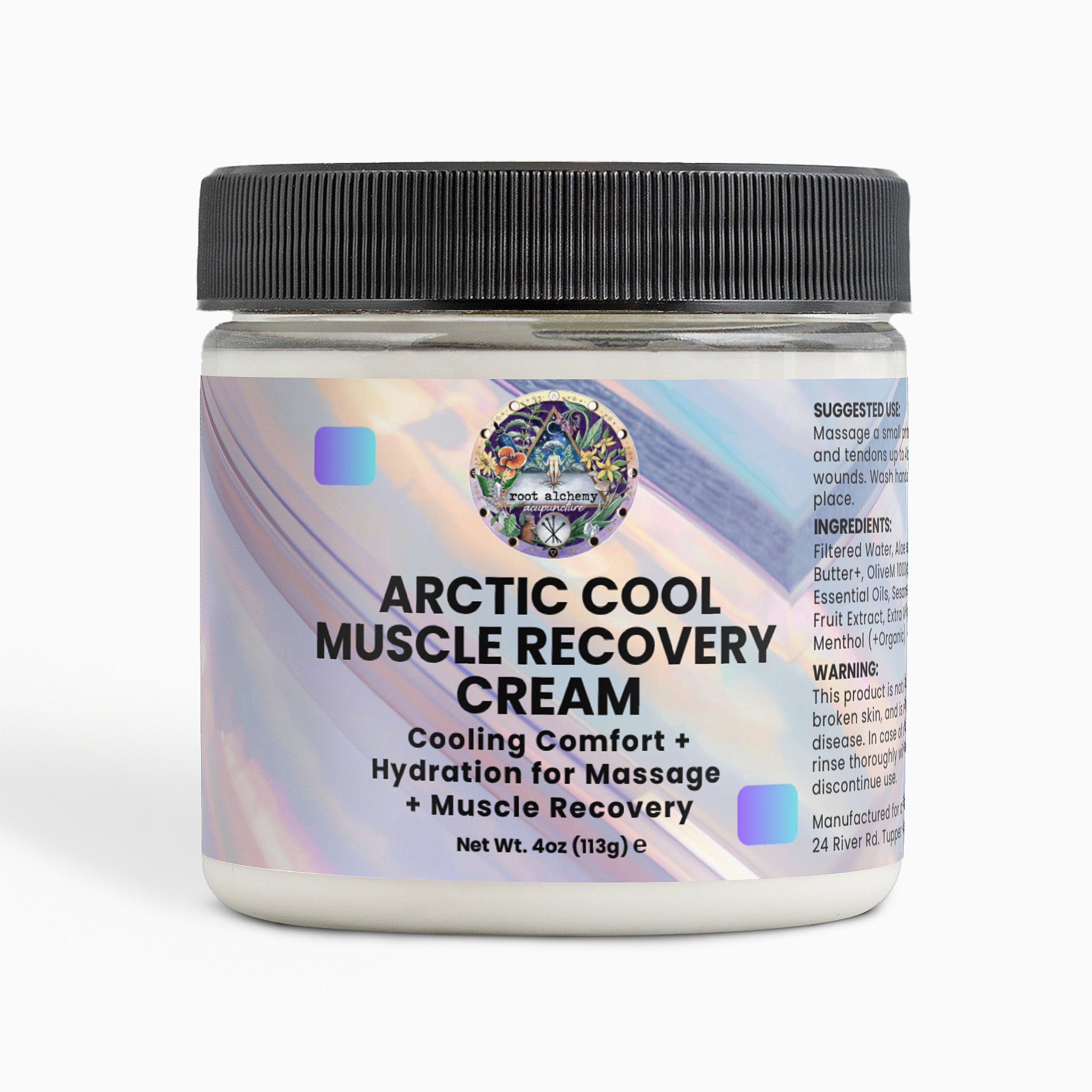 Arctic Cool Muscle Recovery Cream: Cooling Comfort + Hydration for Massage  + Muscle Recovery