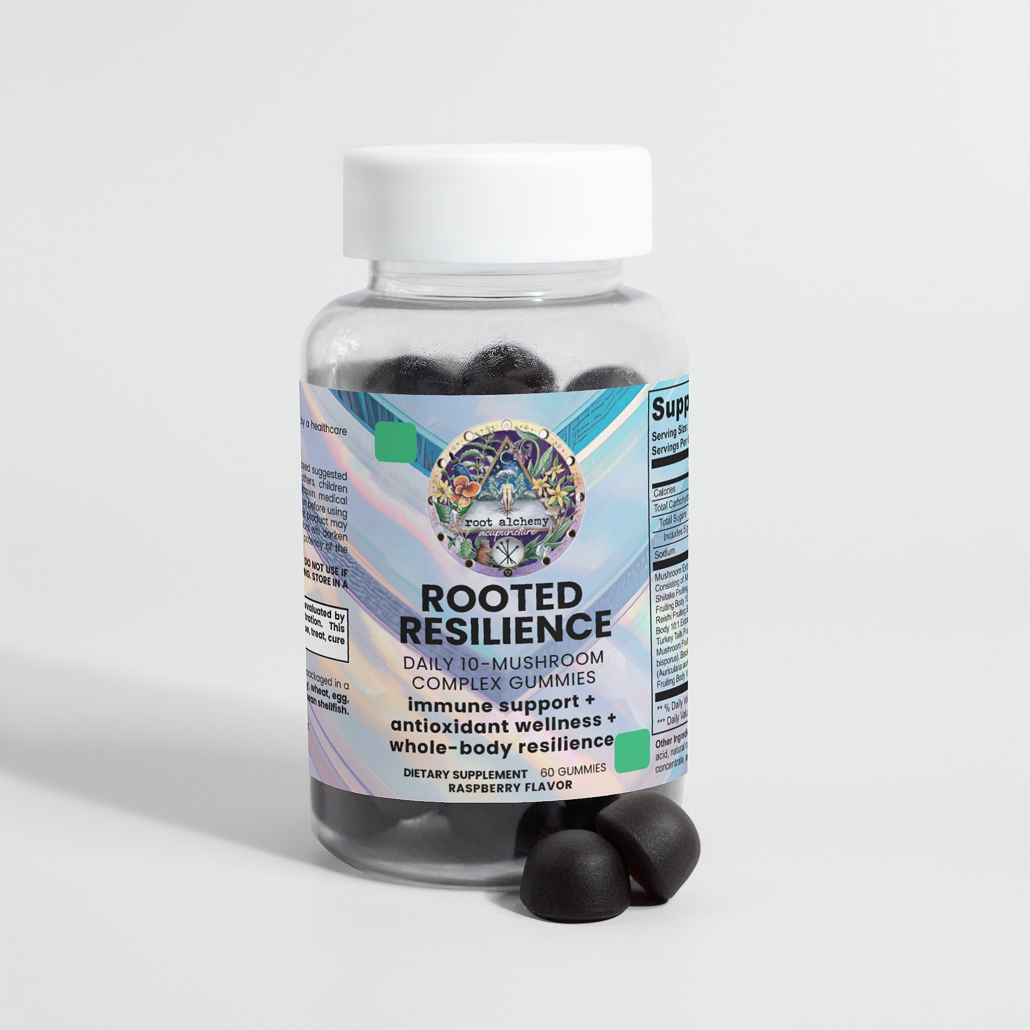 Rooted Resilience: Daily 10-Mushroom Complex Gummies for Immune Support, Antioxidant Wellness and Whole-Body Resilience