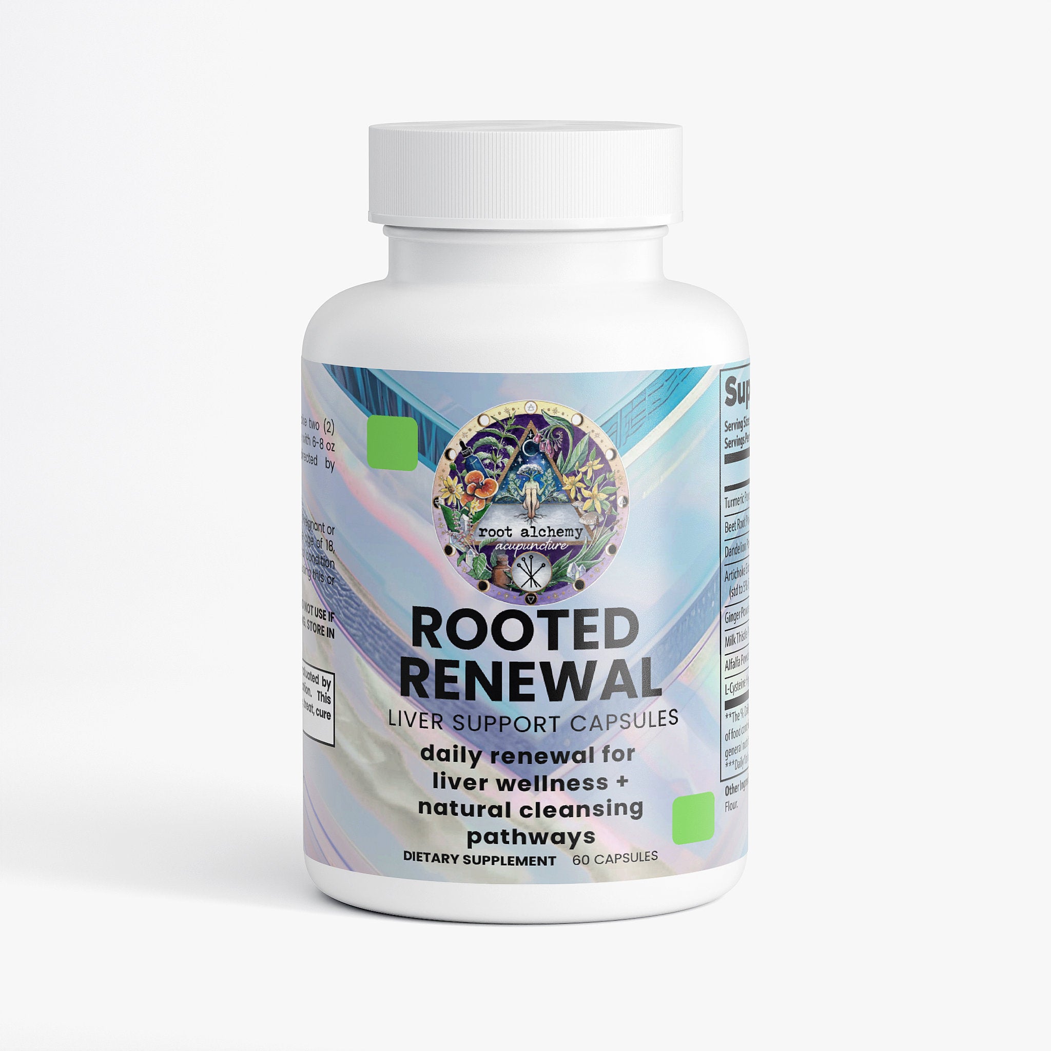 Rooted Renewal Liver Support Capsules: Daily Renewal for Liver Wellness + Natural Cleansing Pathways