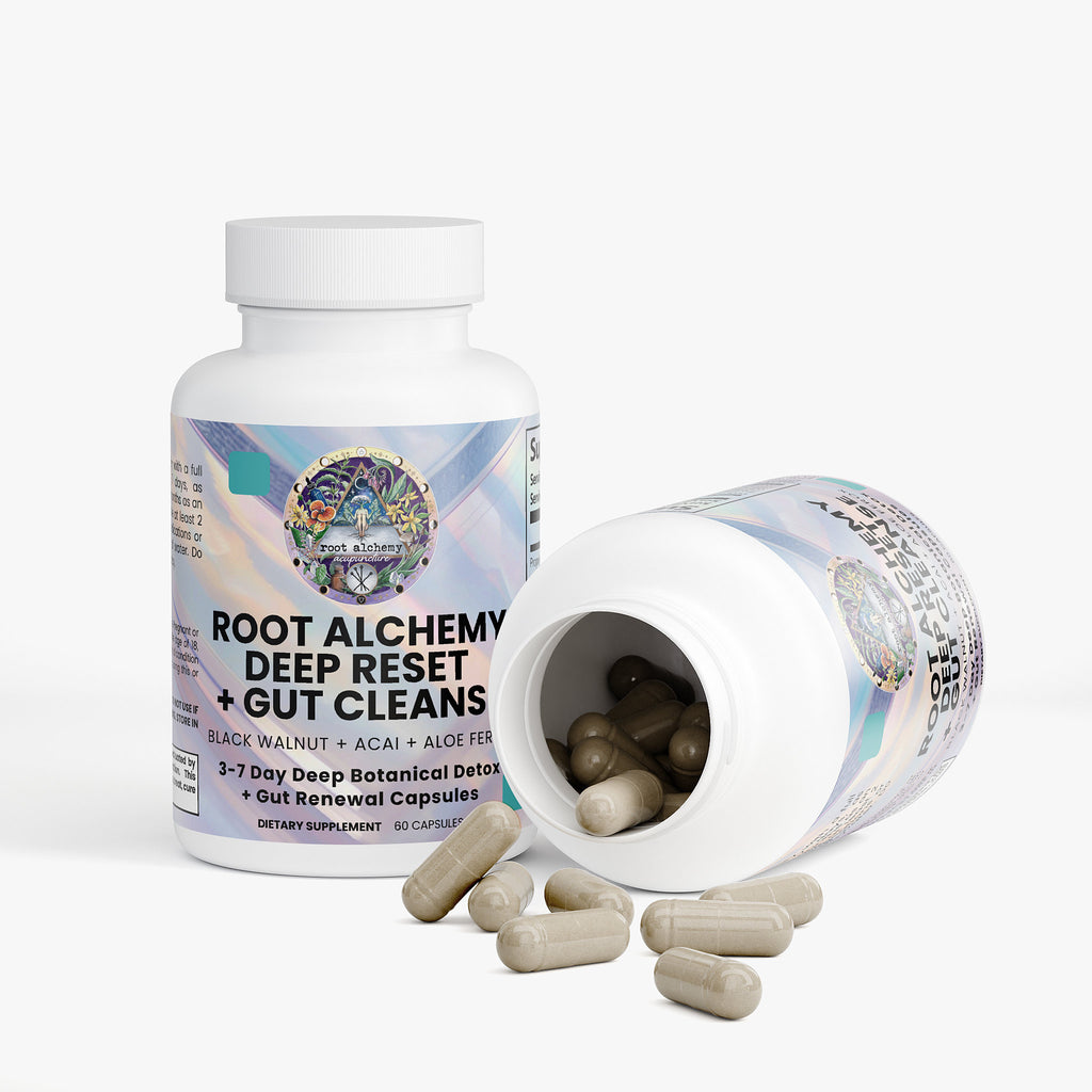 Root Alchemy Deep Reset + Gut Cleanse: 3-7 Day Deep Botanical Detox & Gut Renewal Capsules