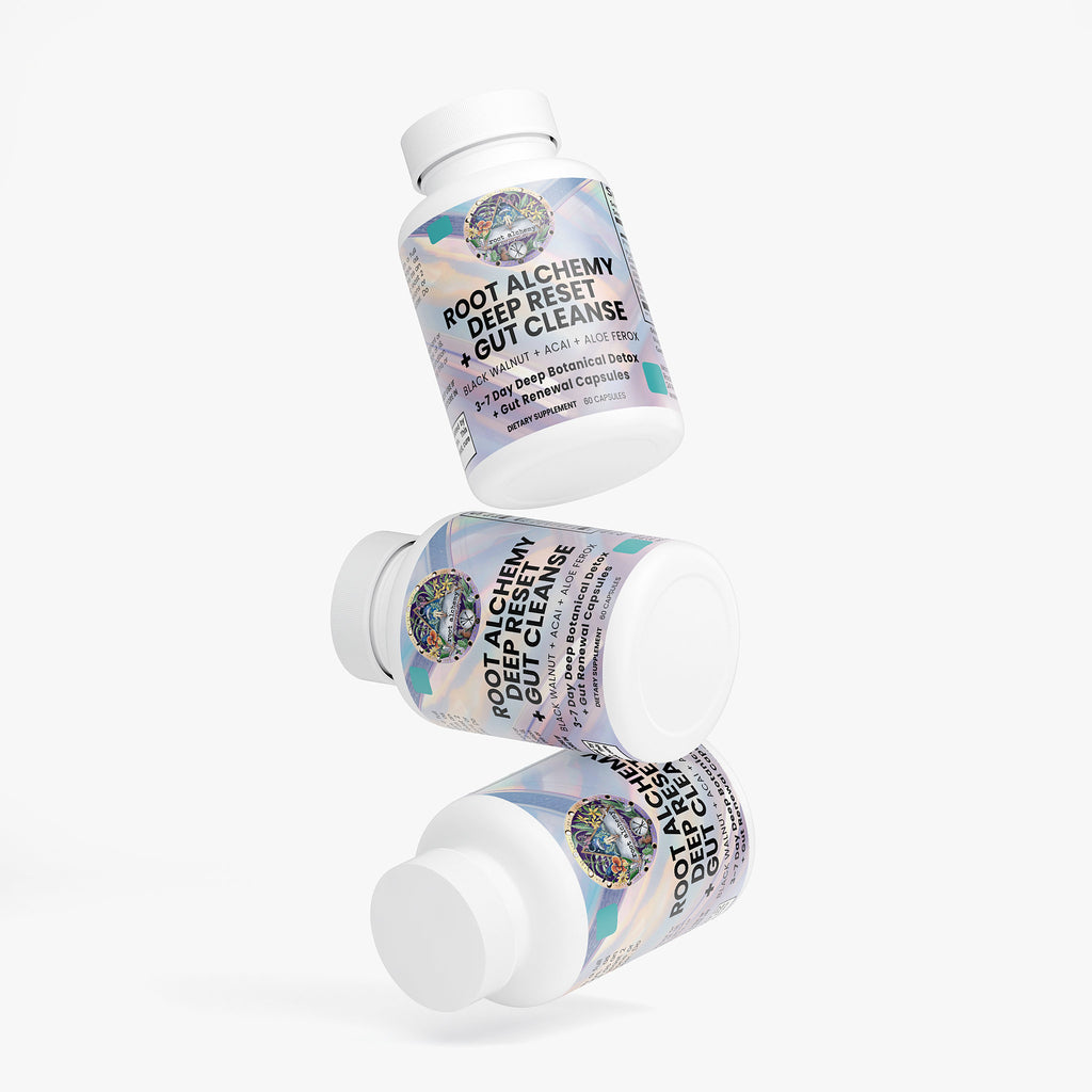 Root Alchemy Deep Reset + Gut Cleanse: 3-7 Day Deep Botanical Detox & Gut Renewal Capsules