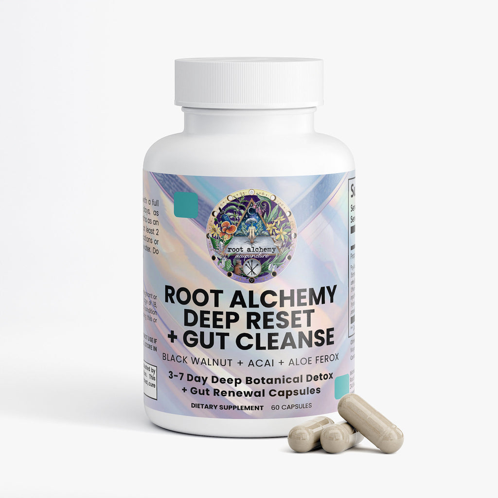 Root Alchemy Deep Reset + Gut Cleanse: 3-7 Day Deep Botanical Detox & Gut Renewal Capsules