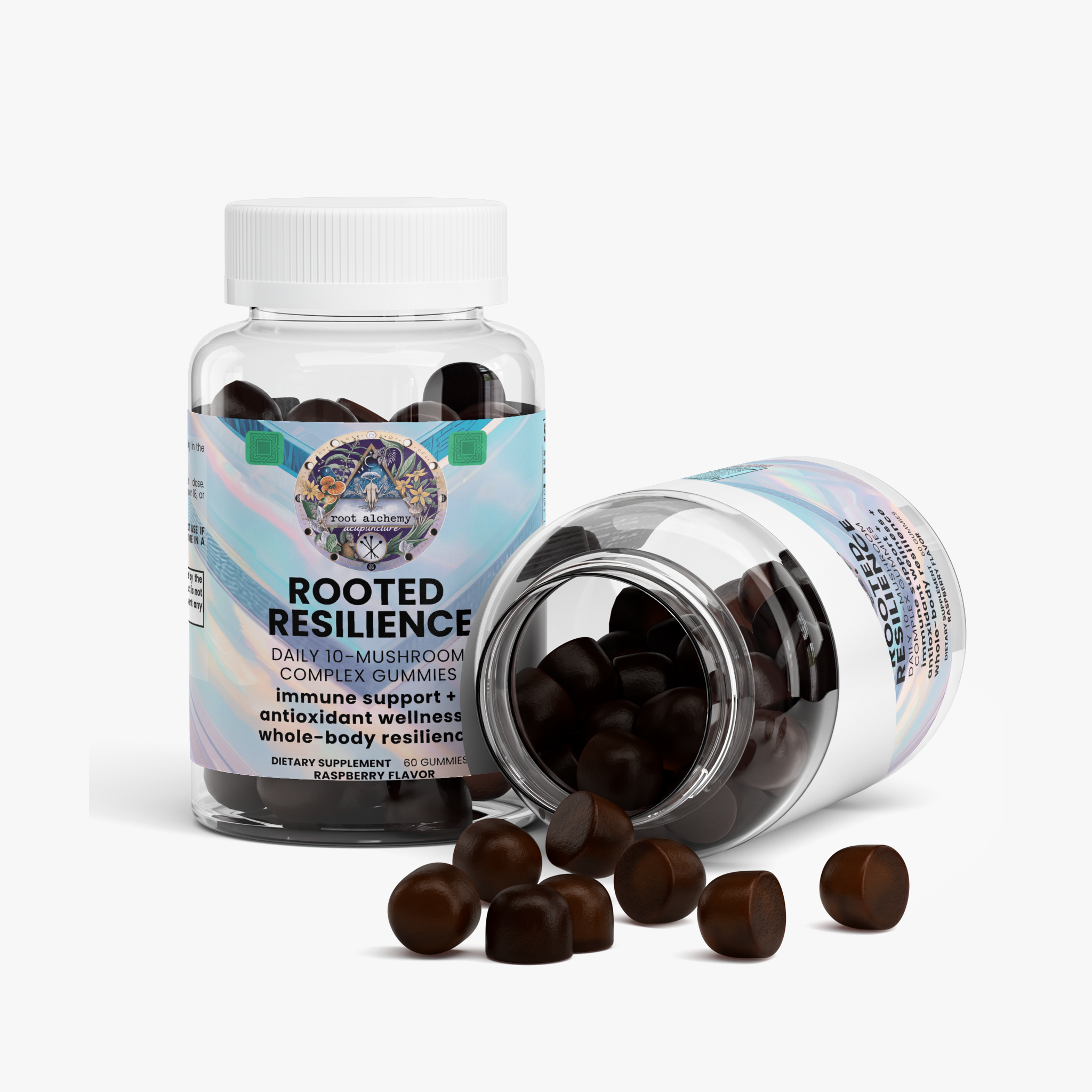 Rooted Resilience: Daily 10-Mushroom Complex Gummies for Immune Support, Antioxidant Wellness and Whole-Body Resilience
