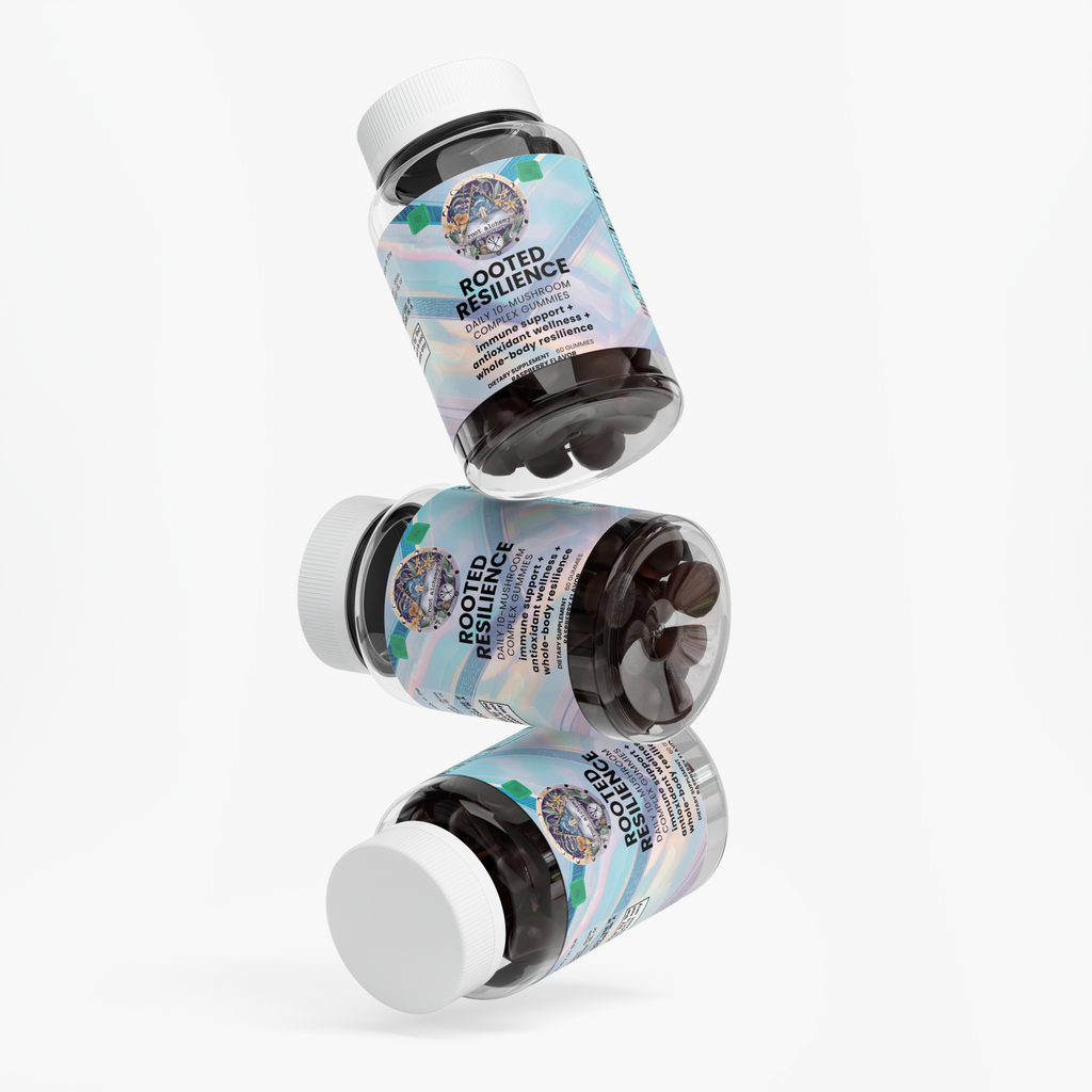 Rooted Resilience: Daily 10-Mushroom Complex Gummies for Immune Support, Antioxidant Wellness and Whole-Body Resilience