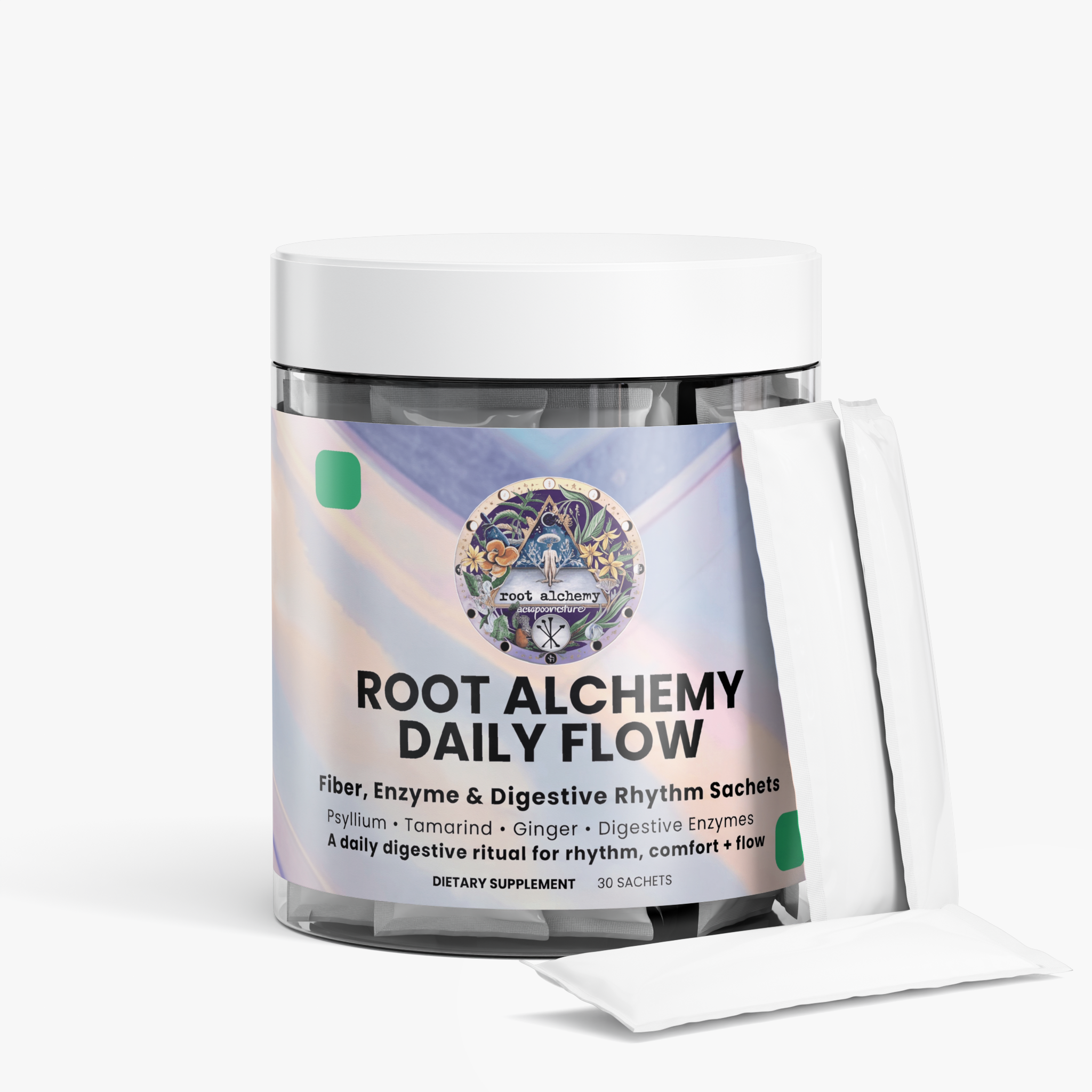 Root Alchemy Daily Flow: Fiber, Enzyme + Digestive Rhythm Sachets