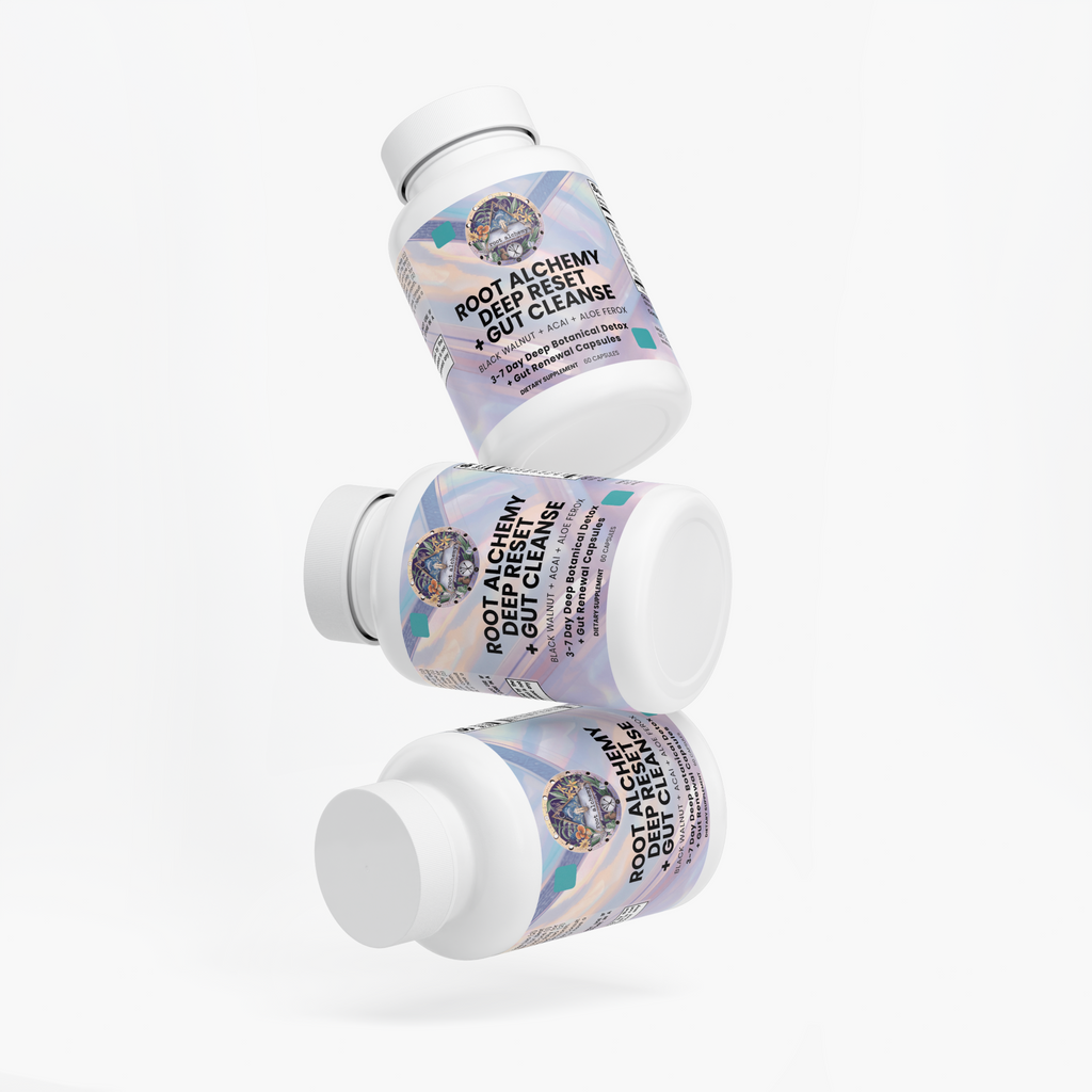 Root Alchemy Deep Reset + Gut Cleanse: 3-7 Day Deep Botanical Detox & Gut Renewal Capsules