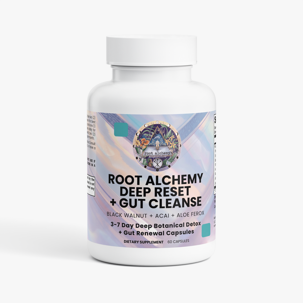 Root Alchemy Deep Reset + Gut Cleanse: 3-7 Day Deep Botanical Detox & Gut Renewal Capsules