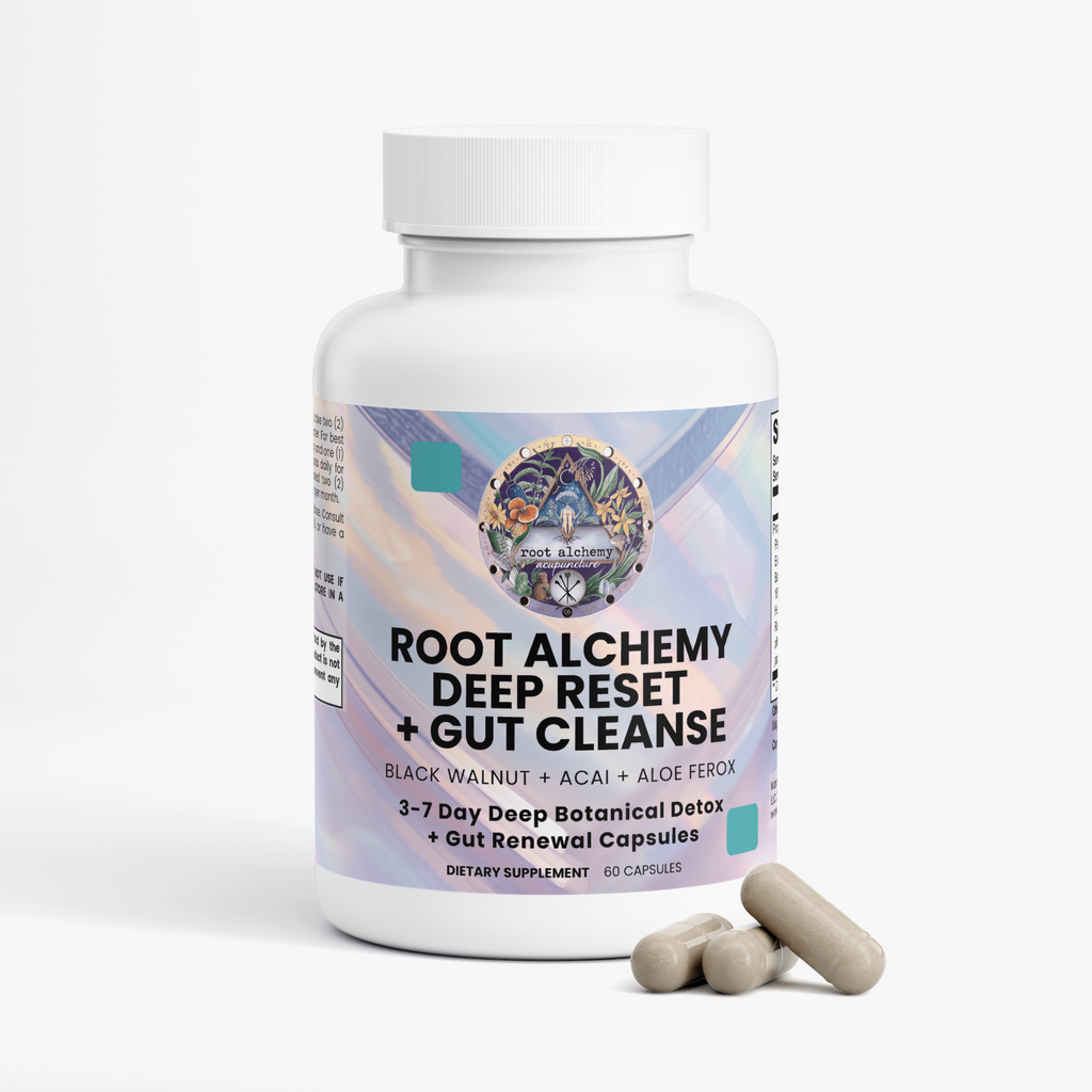 Root Alchemy Deep Reset + Gut Cleanse: 3-7 Day Deep Botanical Detox & Gut Renewal Capsules